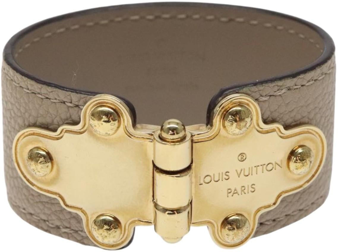 Louis Vuitton Louis Vuitton Save It Bracelet Leather Beige