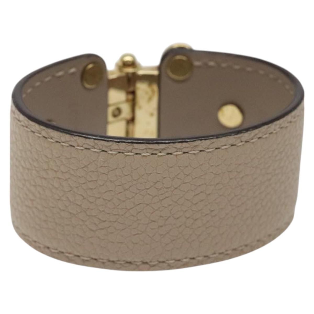 Louis Vuitton Louis Vuitton Save It Bracelet Leather Beige