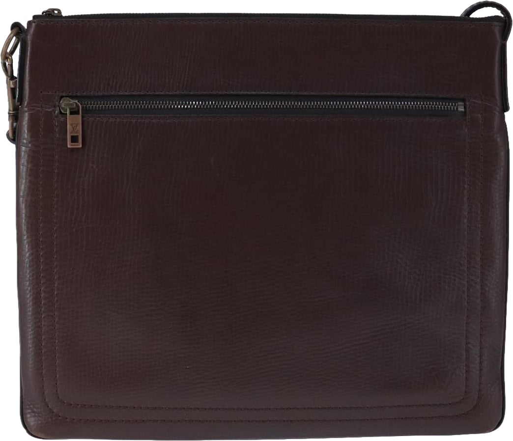 Louis Vuitton Shawnee Messenger Utah Leather MM Bruin