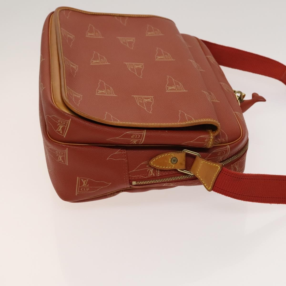 Louis Vuitton Louis Vuitton Cup Calvi Messenger Bag Coated Canvas Rood