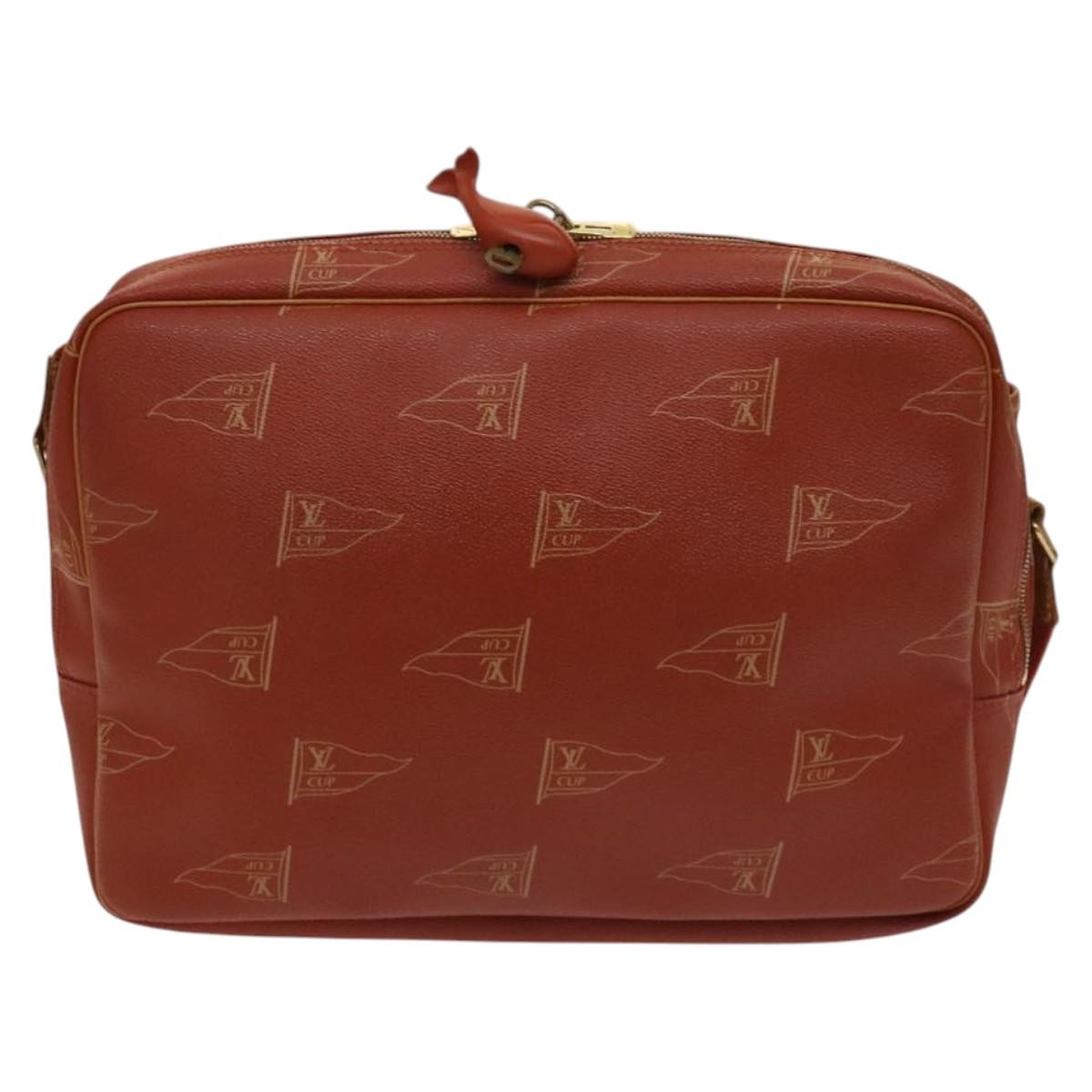 Louis Vuitton Louis Vuitton Cup Calvi Messenger Bag Coated Canvas Rood