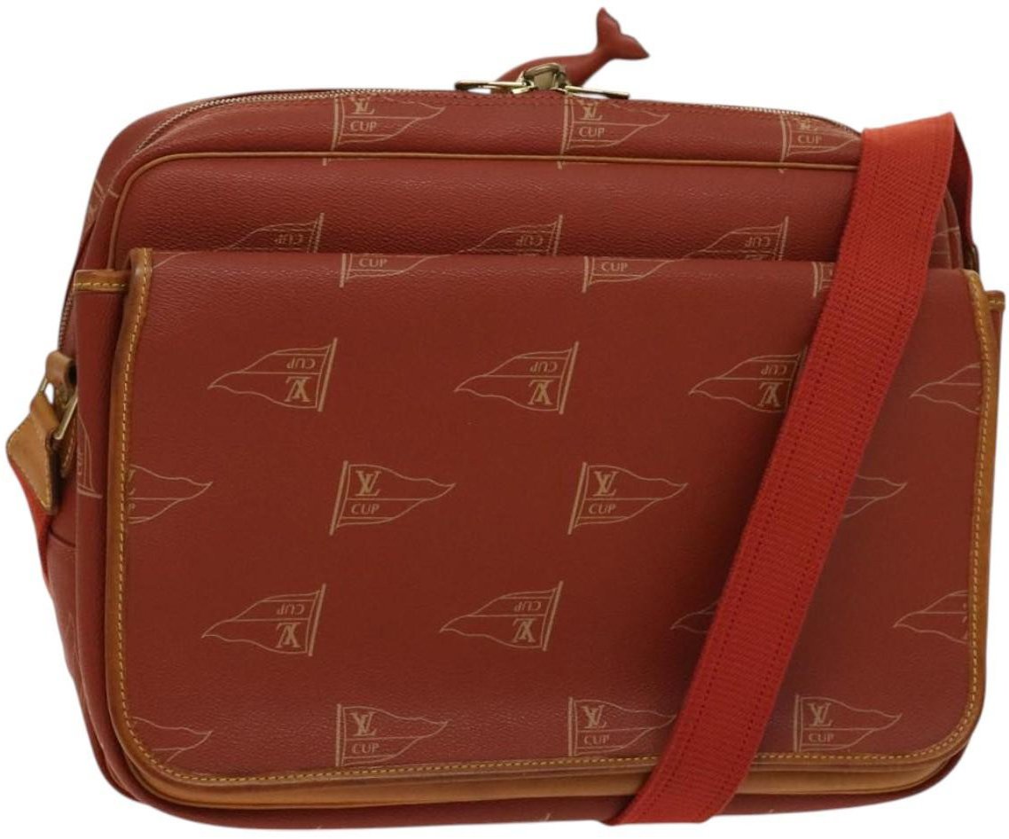 Louis Vuitton Louis Vuitton Cup Calvi Messenger Bag Coated Canvas Rood