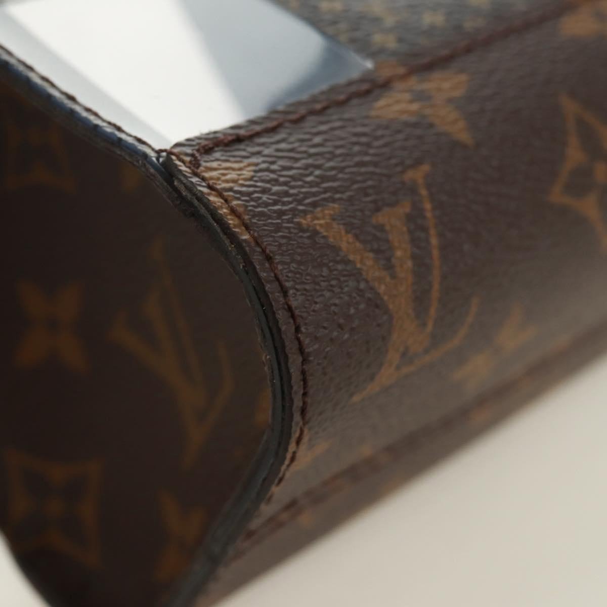 Louis Vuitton Standing Pouch Monogram Chess Coated Canvas and PVC Bruin