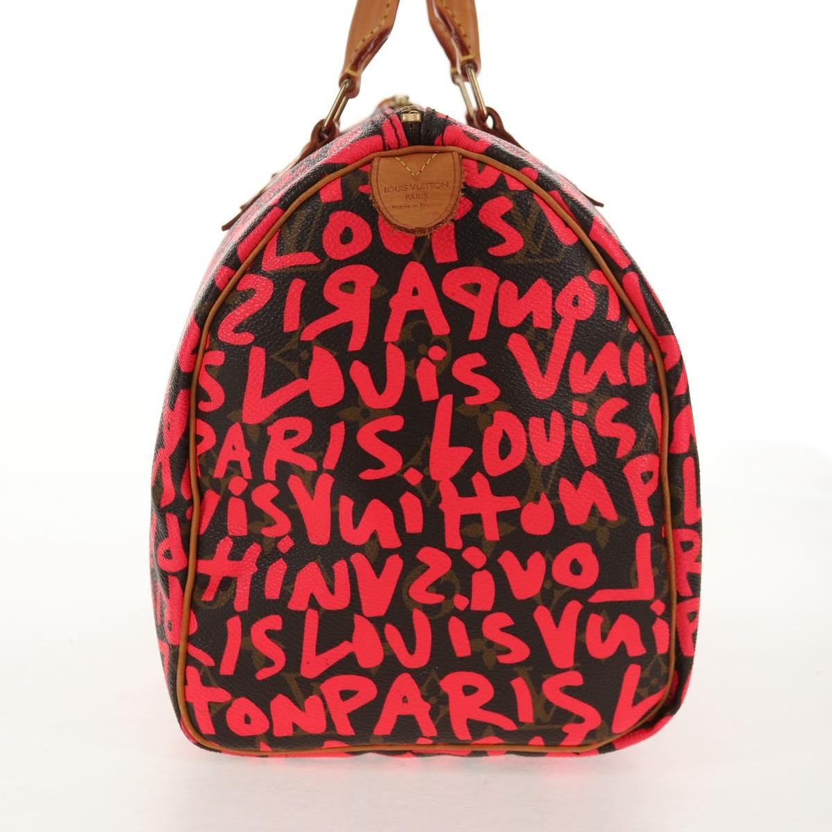 Louis Vuitton Louis Vuitton Speedy Handbag Limited Edition Monogram Graffiti 30 Roze