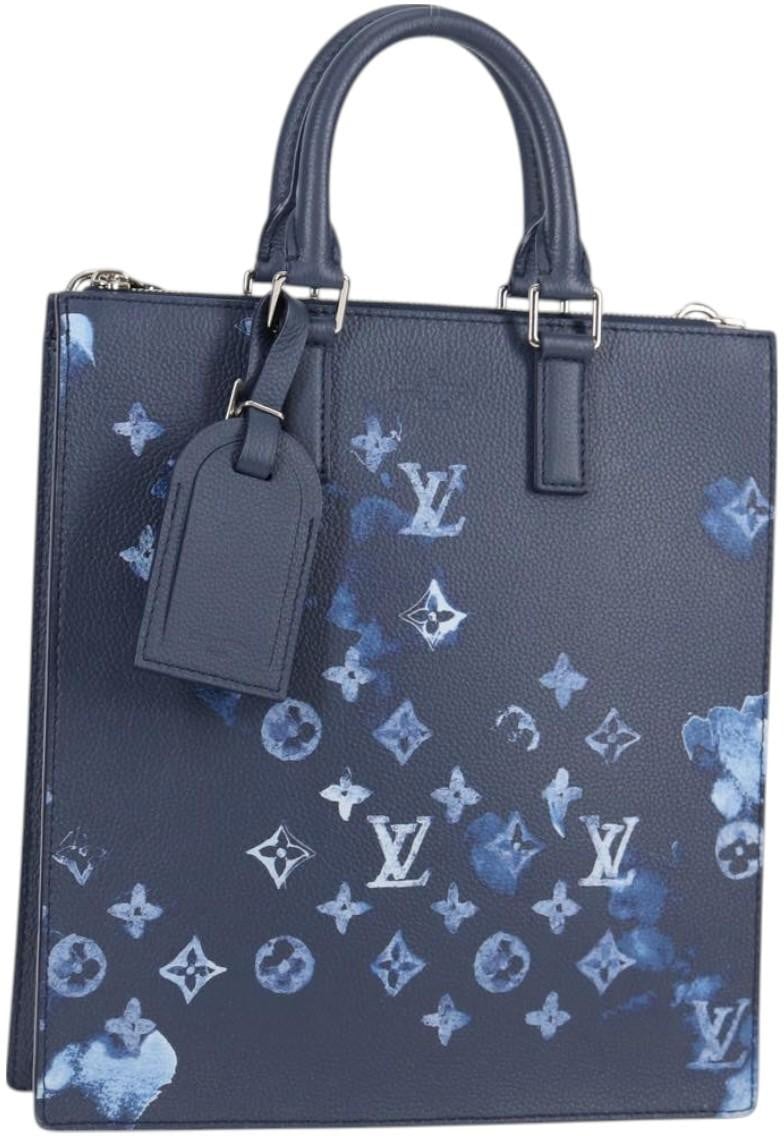 Louis Vuitton Louis Vuitton Sac Plat Zipped Bag Limited Edition Monogram Ink Watercolor Leather Blauw