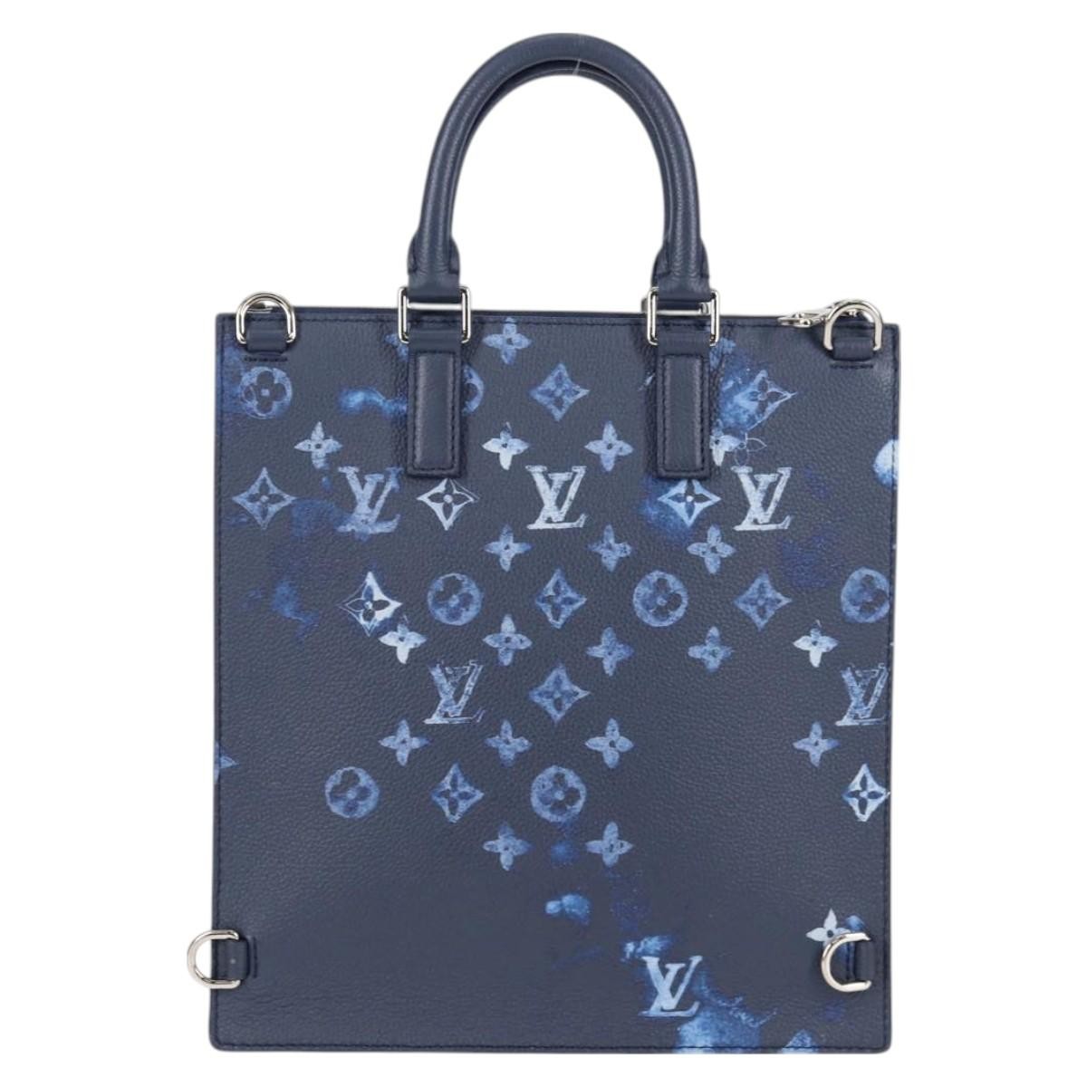 Louis Vuitton Louis Vuitton Sac Plat Zipped Bag Limited Edition Monogram Ink Watercolor Leather Blauw