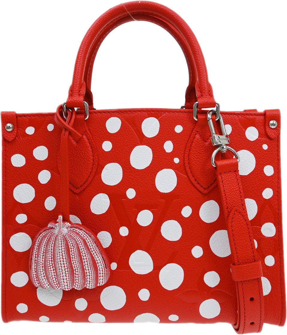 Louis Vuitton OnTheGo Tote Yayoi Kusama Infinity Dots Monogram Empreinte Giant PM Rood