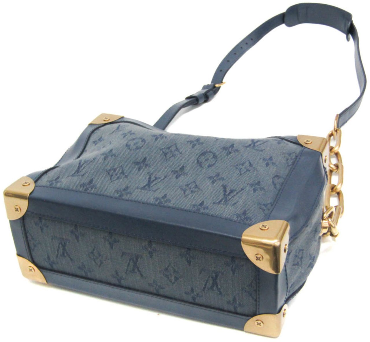 Louis Vuitton Soft Trunk Monogram Denim Blauw