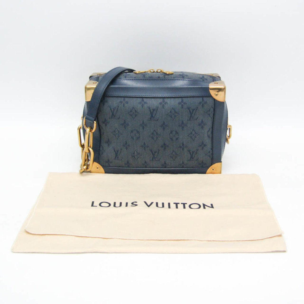 Louis Vuitton Soft Trunk Monogram Denim Blauw