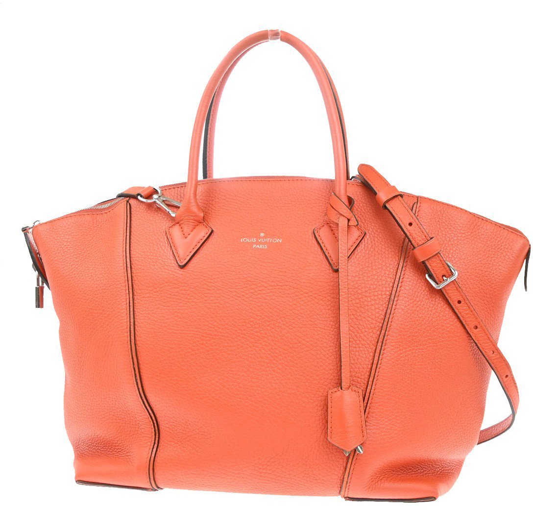 Louis Vuitton Louis Vuitton Soft Lockit Handbag Leather MM Oranje