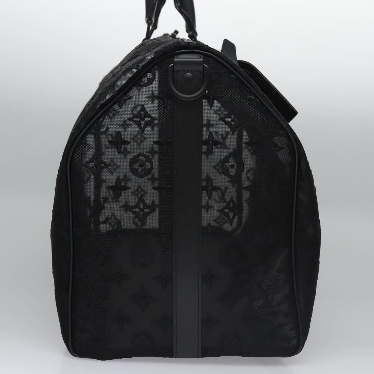 Louis Vuitton Louis Vuitton Keepall Bandouliere Bag Monogram See Through Mesh 50 Zwart