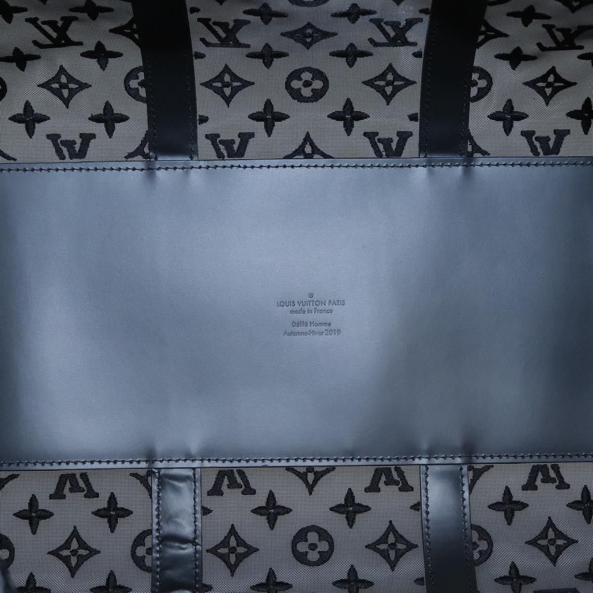 Louis Vuitton Louis Vuitton Keepall Bandouliere Bag Monogram See Through Mesh 50 Zwart