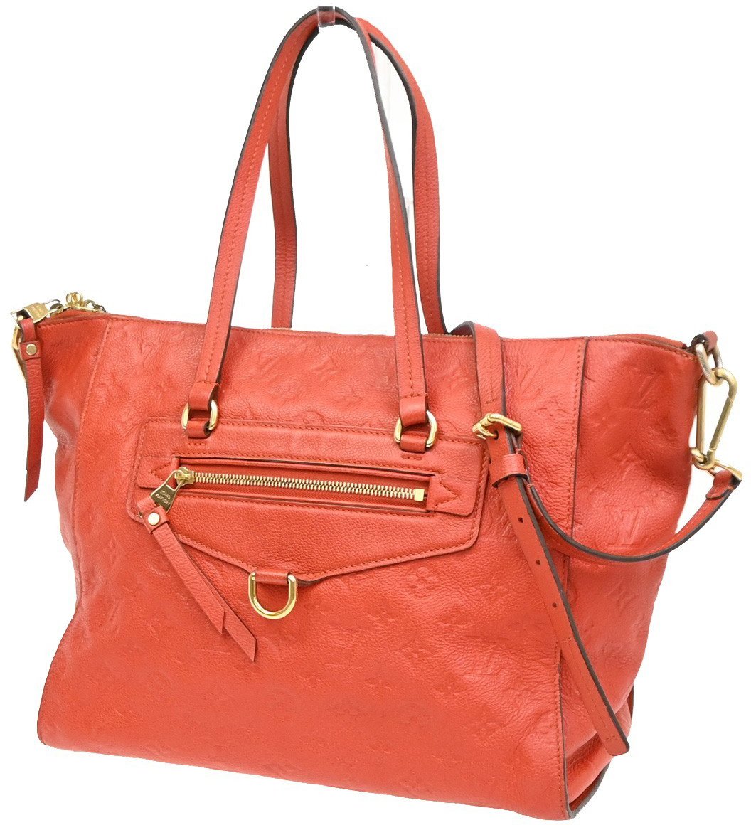 Louis Vuitton Louis Vuitton Lumineuse Handbag Monogram Empreinte Leather PM Rood