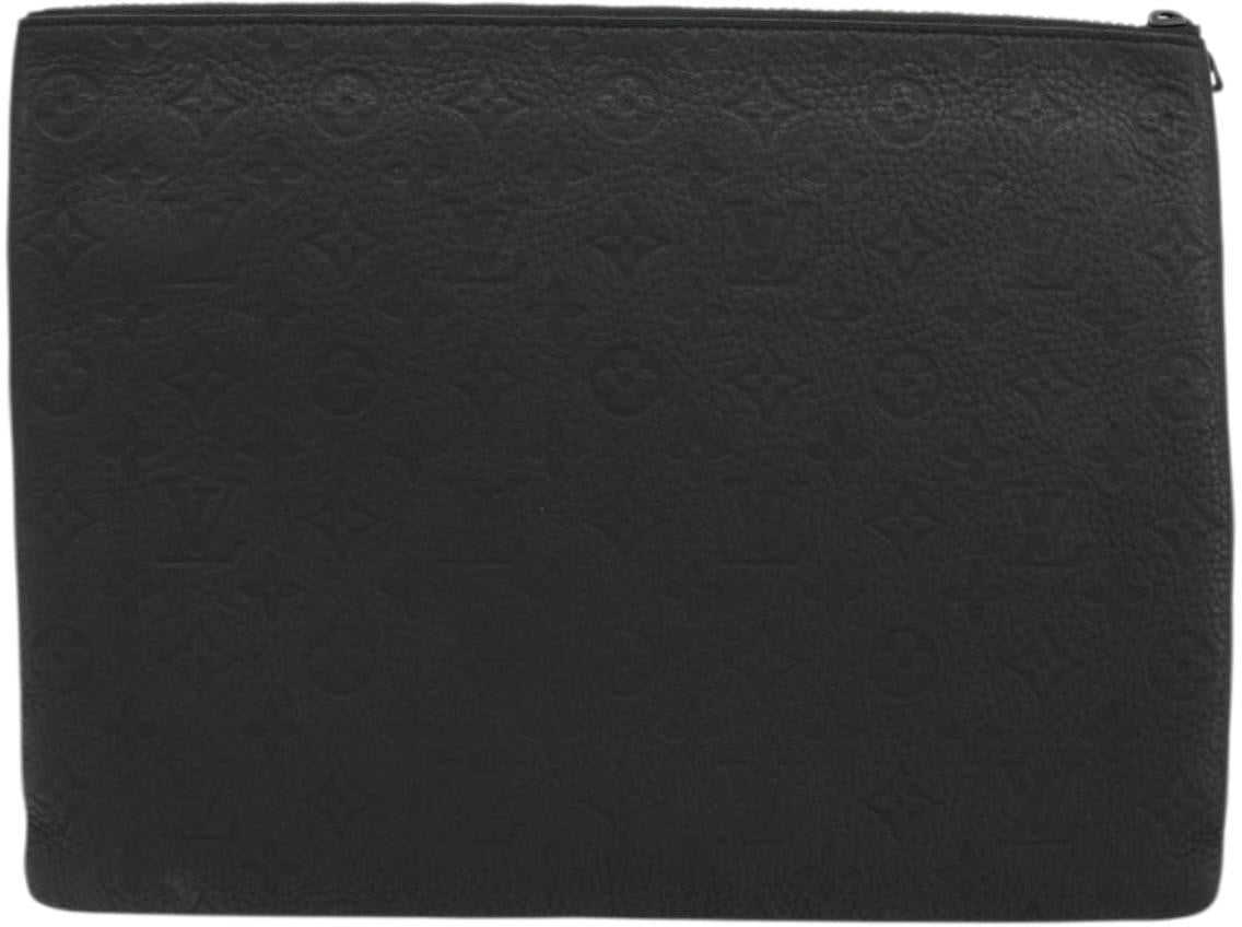 Louis Vuitton LV Friends A4 Printed Monogram Taurillon Leather Zwart
