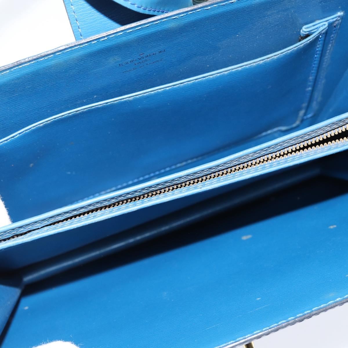 Louis Vuitton Louis Vuitton Capucines Shoulder Bag Epi Leather Blauw