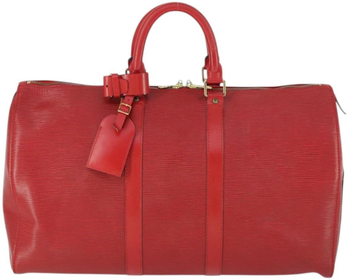 Louis Vuitton Louis Vuitton Keepall Bag Epi Leather 45 Groen