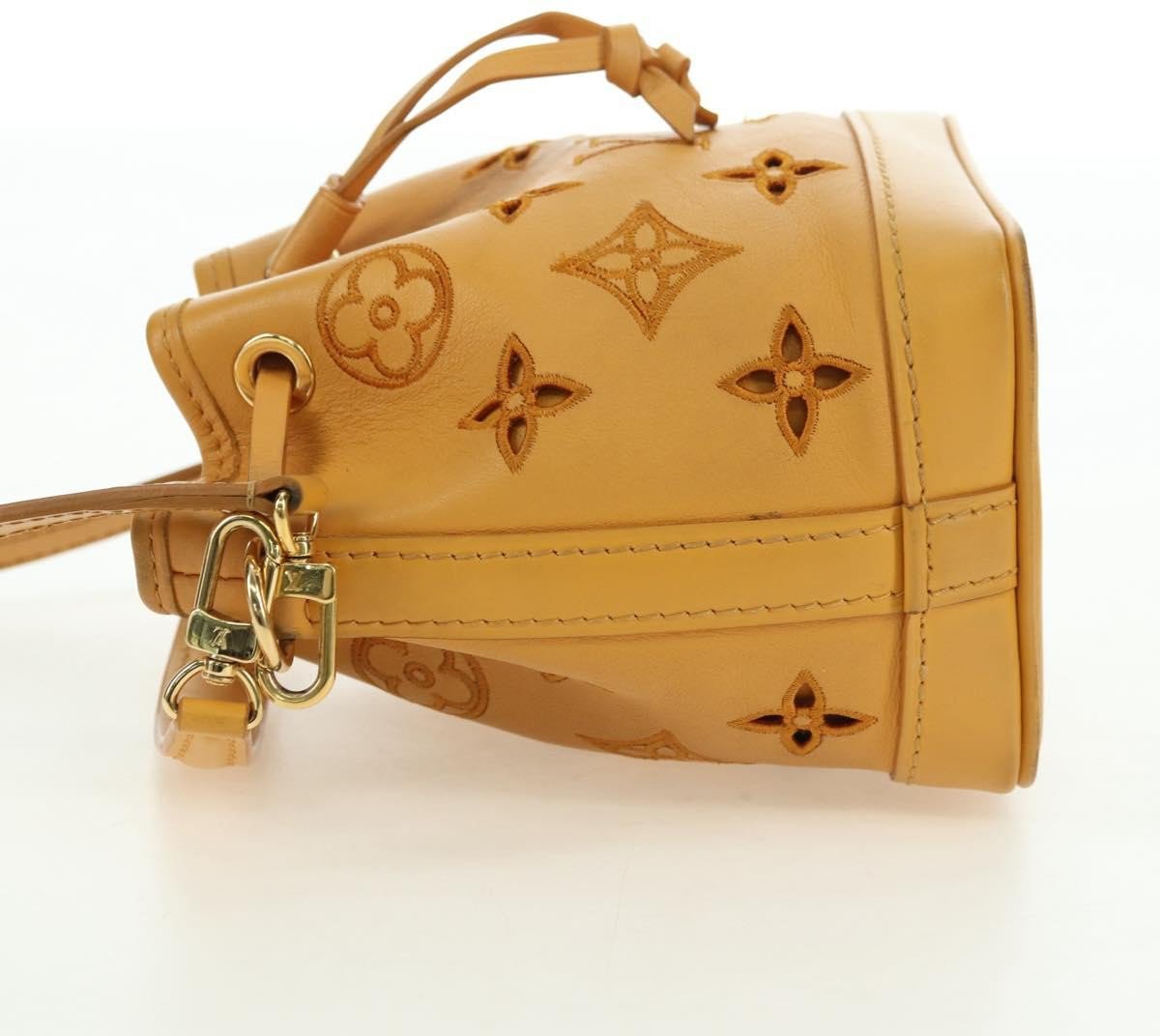 Louis Vuitton Noe NM Handbag Perforated and Embroidered Monogram Leather Nano Geel