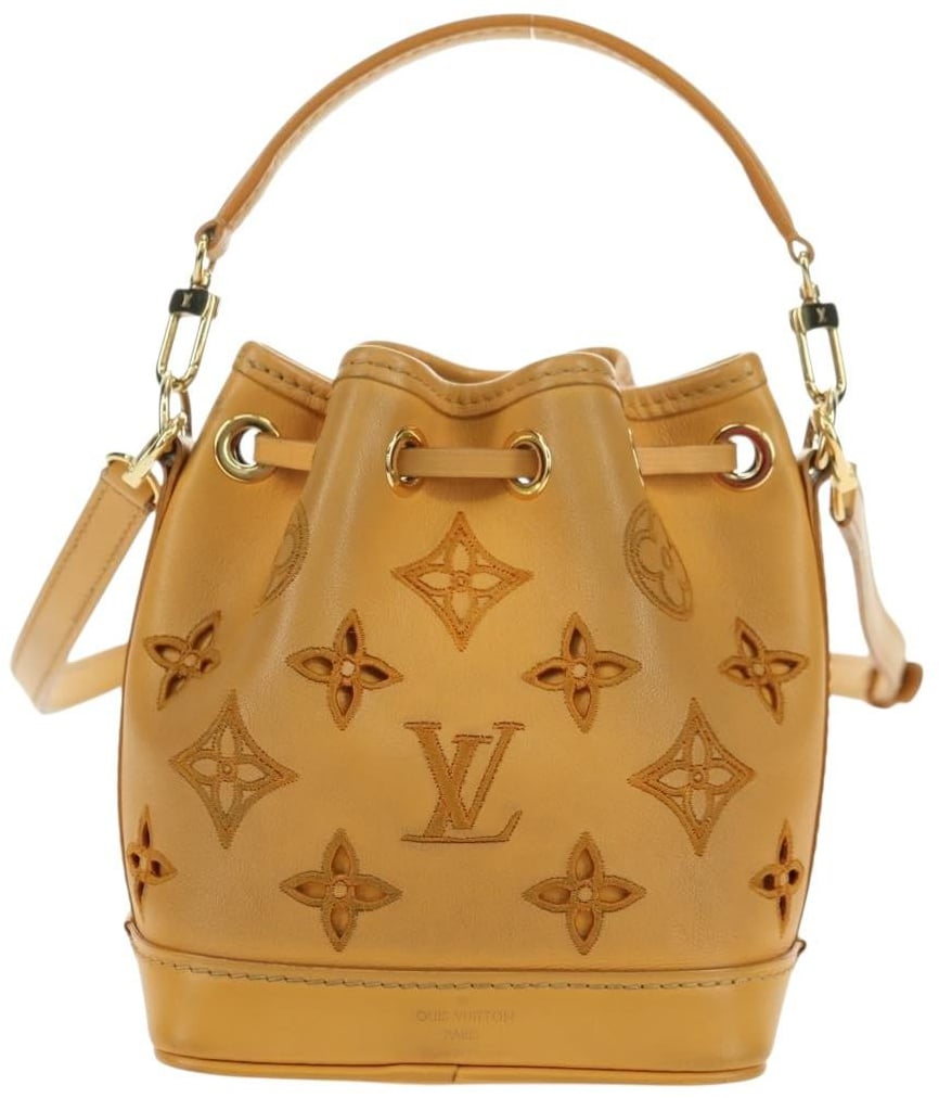 Louis Vuitton Noe NM Handbag Perforated and Embroidered Monogram Leather Nano Geel