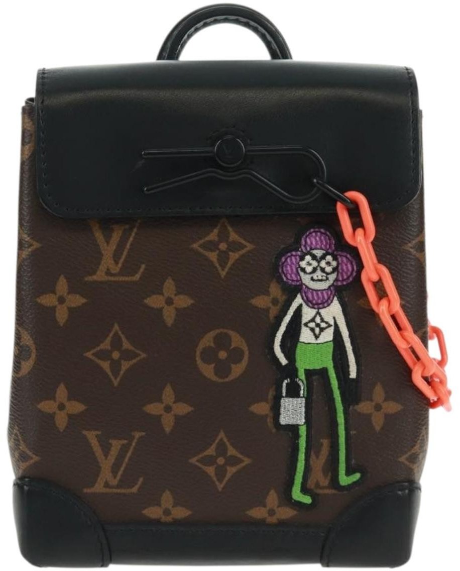 Louis Vuitton Louis Vuitton Steamer Bag Monogram Canvas with LV Friends Patch XS Bruin