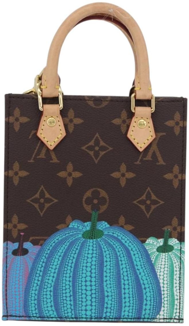 Louis Vuitton Louis Vuitton Petit Sac Plat Bag Yayoi Kusama Pumpkins Monogram Canvas Bruin