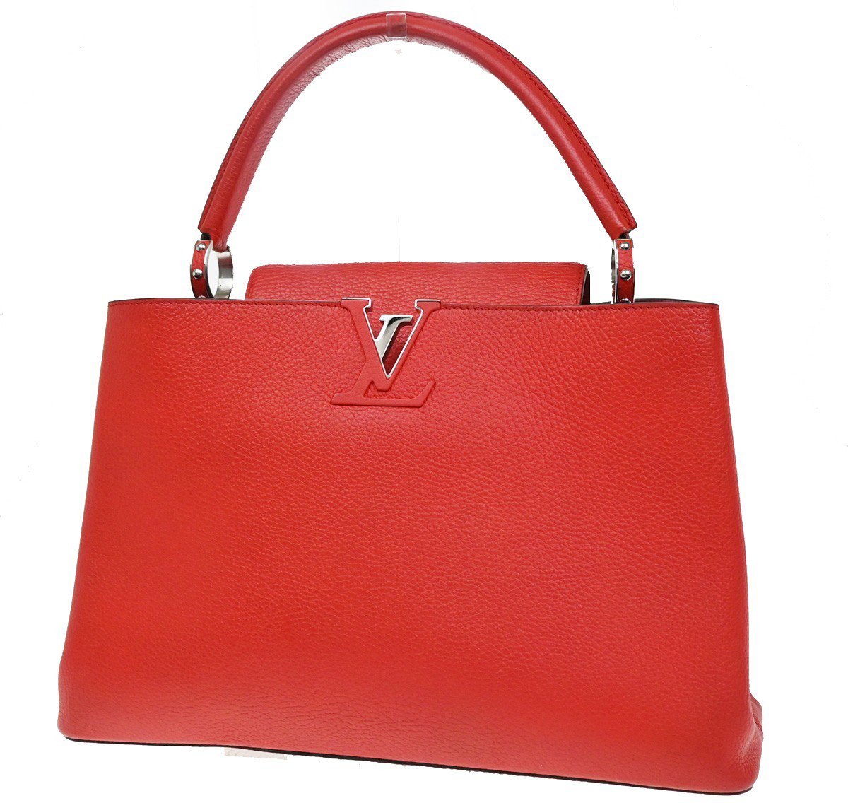 Louis Vuitton Louis Vuitton Capucines Bag Leather MM Rood