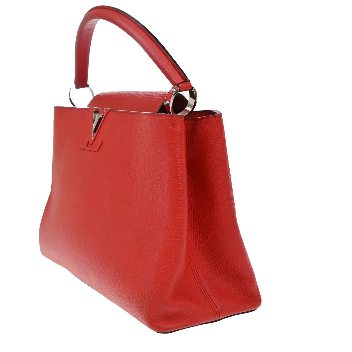 Louis Vuitton Louis Vuitton Capucines Bag Leather MM Rood