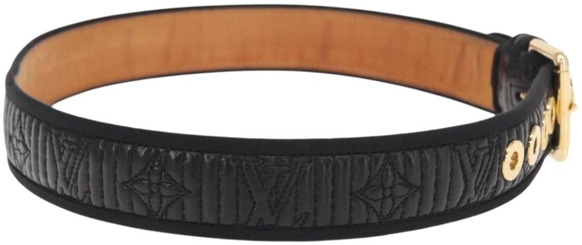 Louis Vuitton Louis Vuitton Buckle Belt Leather Thin Zwart