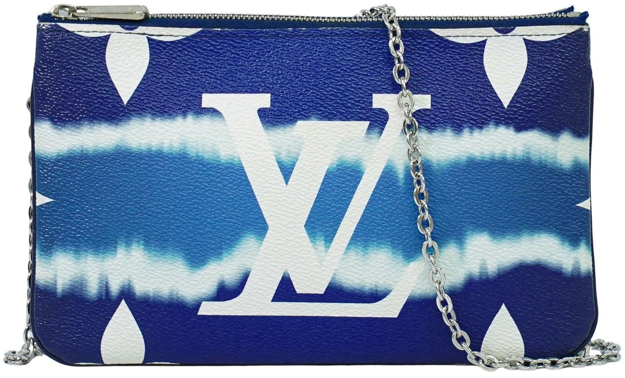 Louis Vuitton Louis Vuitton Double Zip Pochette Limited Edition Escale Monogram Giant Blauw