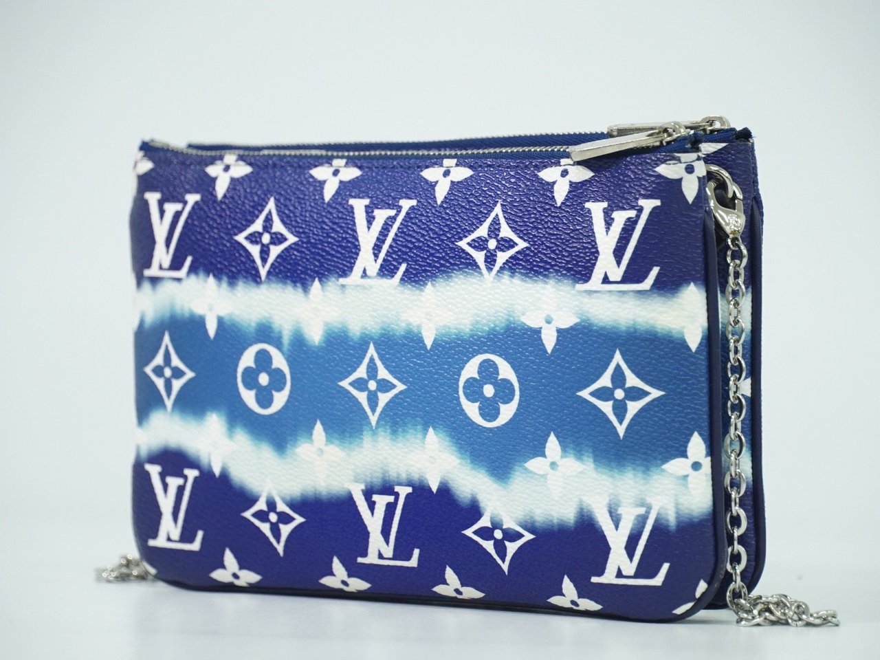 Louis Vuitton Louis Vuitton Double Zip Pochette Limited Edition Escale Monogram Giant Blauw