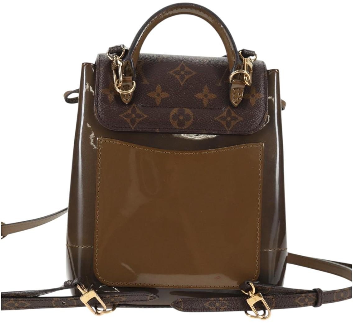 Louis Vuitton Hot Springs Vernis with Monogram Canvas Bruin