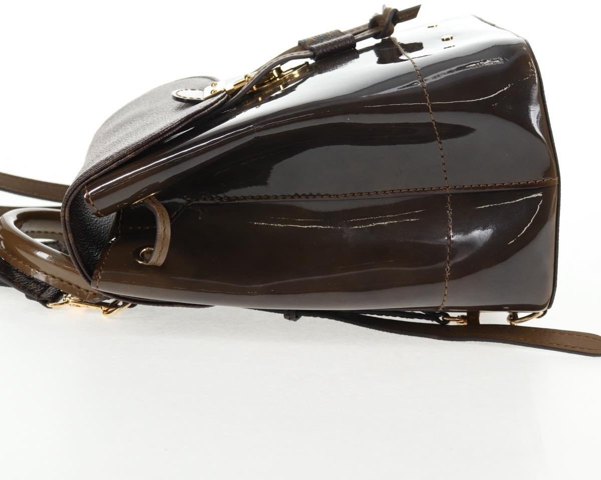 Louis Vuitton Hot Springs Vernis with Monogram Canvas Bruin