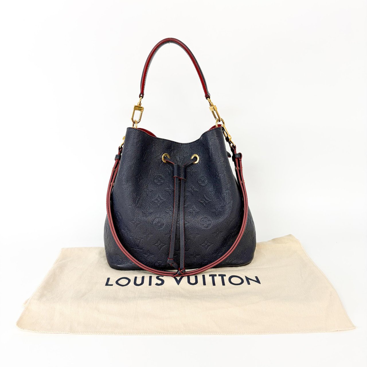 Louis Vuitton Louis Vuitton NeoNoe Handbag Monogram Empreinte Leather MM Navy
