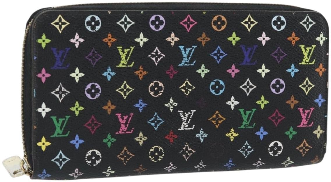 Louis Vuitton Aerogram Zippy Wallet Leather Vertical Zwart