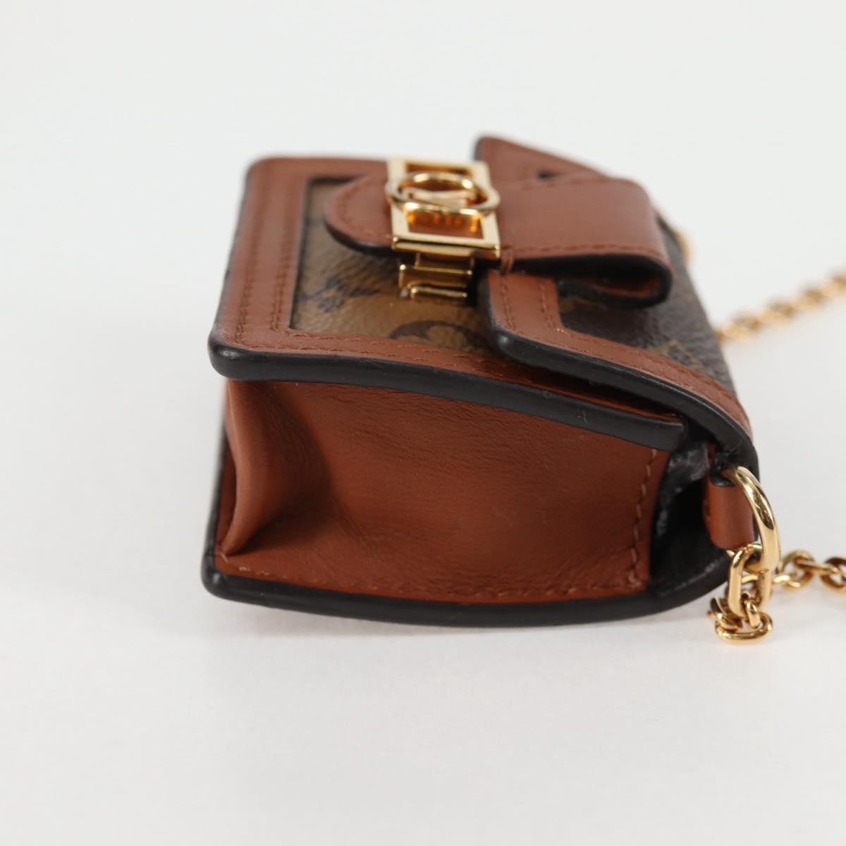 Louis Vuitton Louis Vuitton Dauphine Chain Wallet Reverse Monogram Canvas Small Bruin