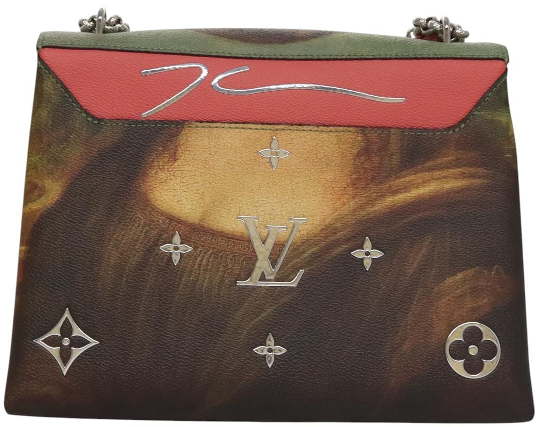 Louis Vuitton Louis Vuitton Chain Shoulder Bag Limited Edition Jeff Koons Da Vinci Print Canvas Divers