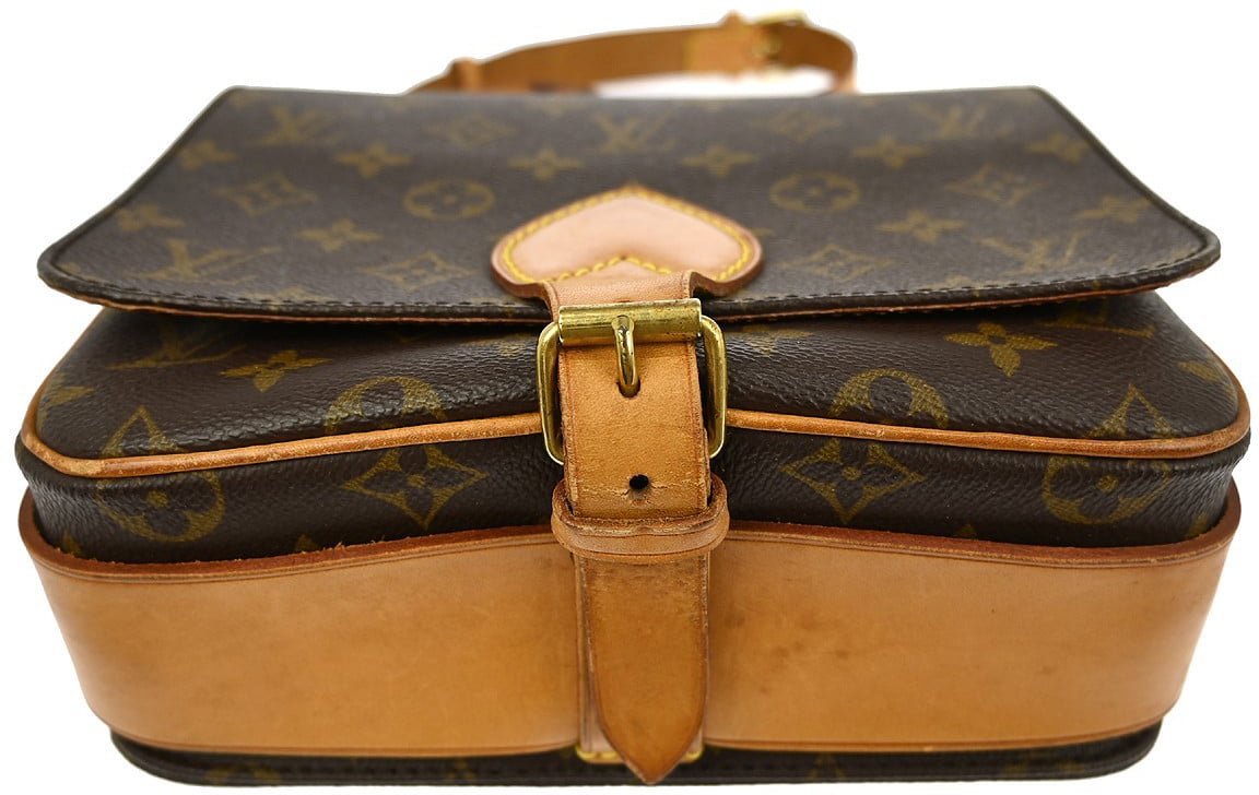 Louis Vuitton Cartouchiere Handbag Monogram Canvas MM Bruin