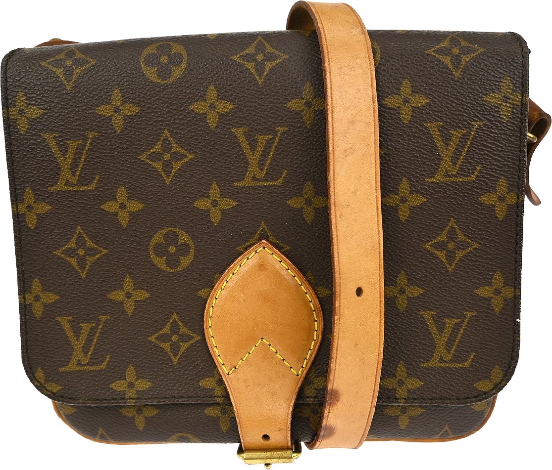 Louis Vuitton Cartouchiere Handbag Monogram Canvas MM Bruin
