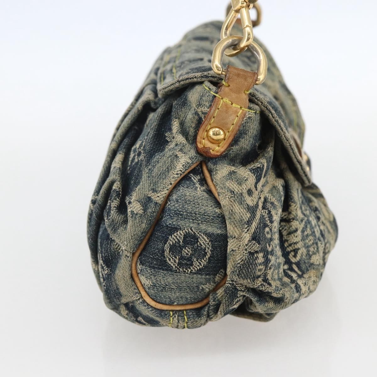 Louis Vuitton Louis Vuitton Pleaty Raye Handbag Striped Monogram Denim Mini Blauw