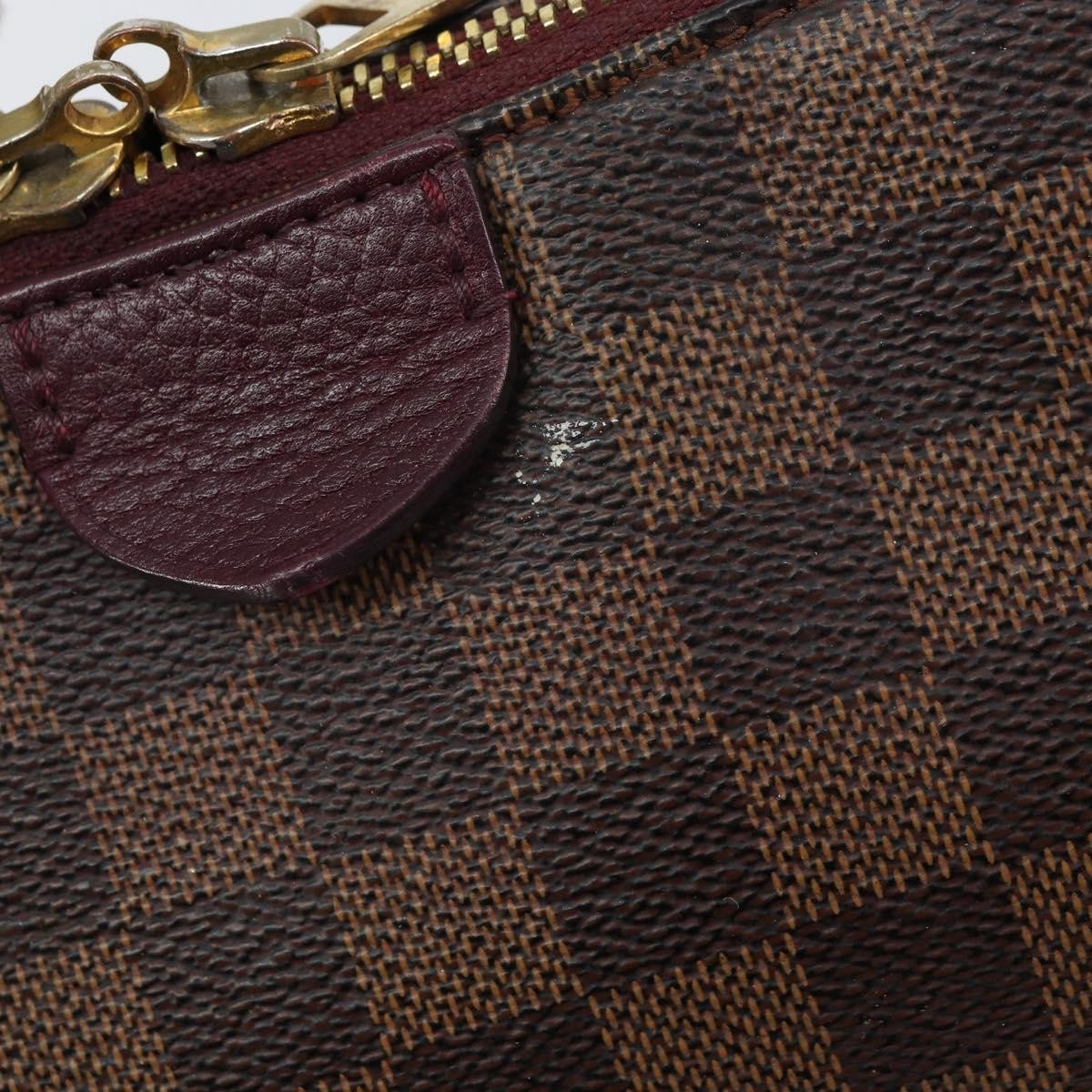 Louis Vuitton Louis Vuitton Hyde Park Handbag Damier with Leather Bruin