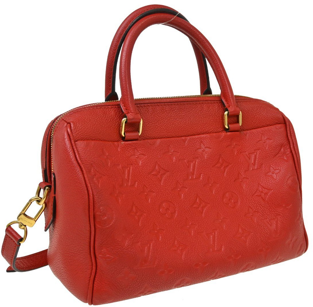 Louis Vuitton Speedy Bandouliere NM Monogram Empreinte Leather 25 Rood