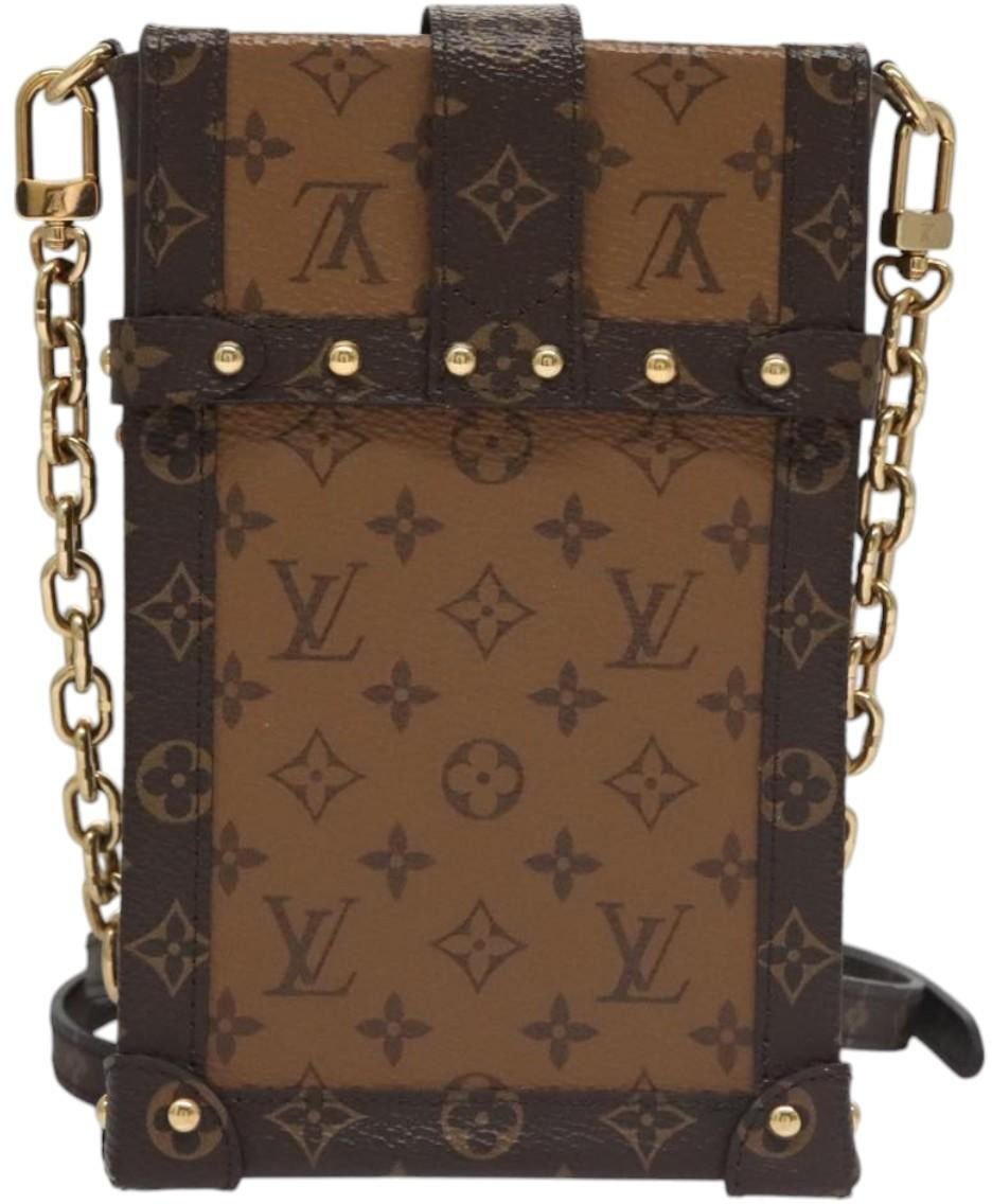 Louis Vuitton Louis Vuitton Vertical Trunk Pochette Reverse Monogram Canvas Bruin