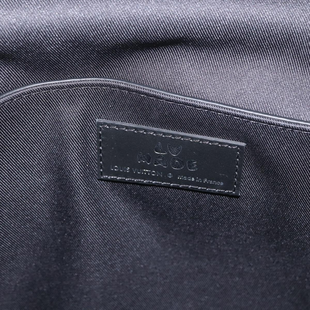 Louis Vuitton Louis Vuitton Nigo Besace Tokyo Messenger Bag Monogram Denim and Taurillon Leather Zwart