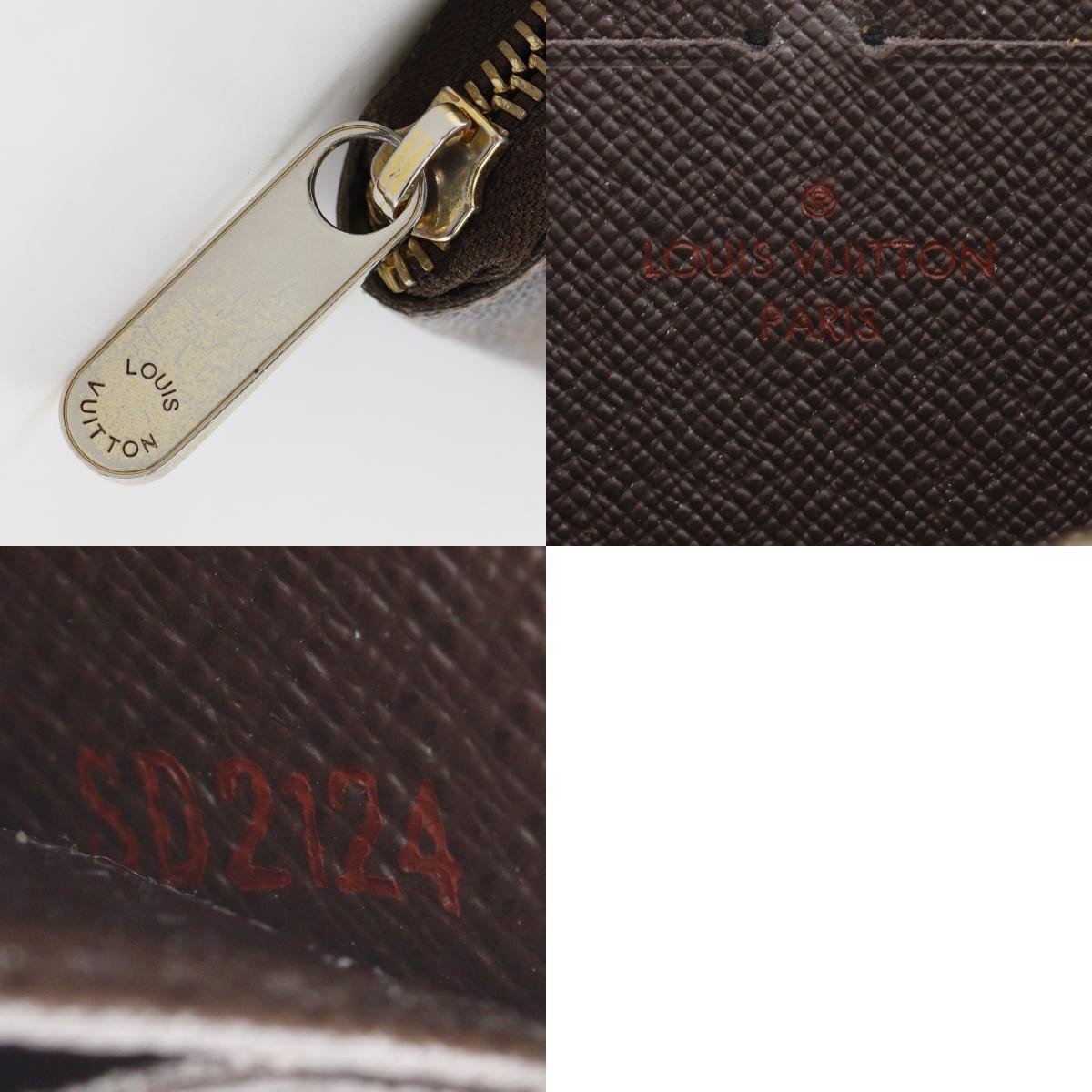 Louis Vuitton Zippy Organizer Damier Graphite Bruin