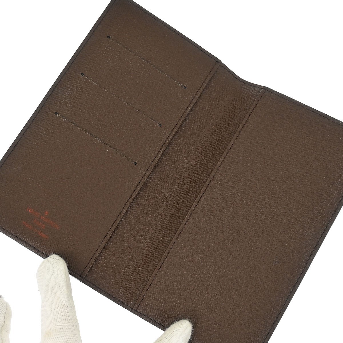 Louis Vuitton Louis Vuitton Porte Valeurs Checkbook Wallet Damier Bruin