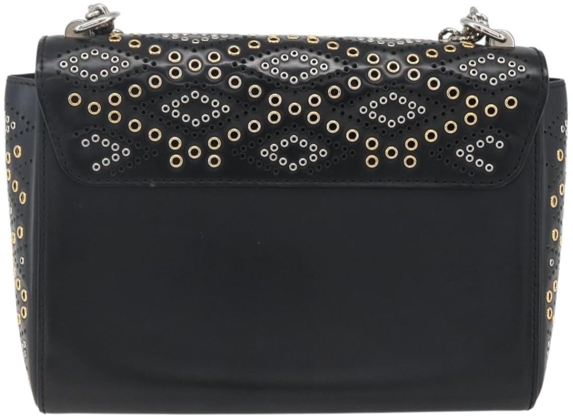 Louis Vuitton Louis Vuitton Twist Handbag Limited Edition Grommet Embellished Leather MM Zwart