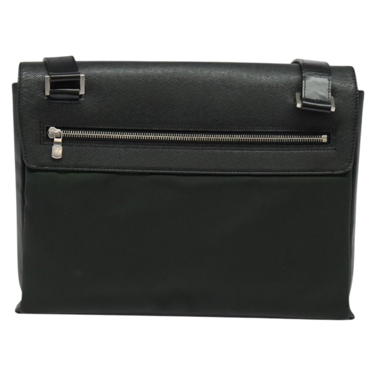 Louis Vuitton Louis Vuitton Saratov Messenger Bag Taiga Leather and Canvas GM Grijs