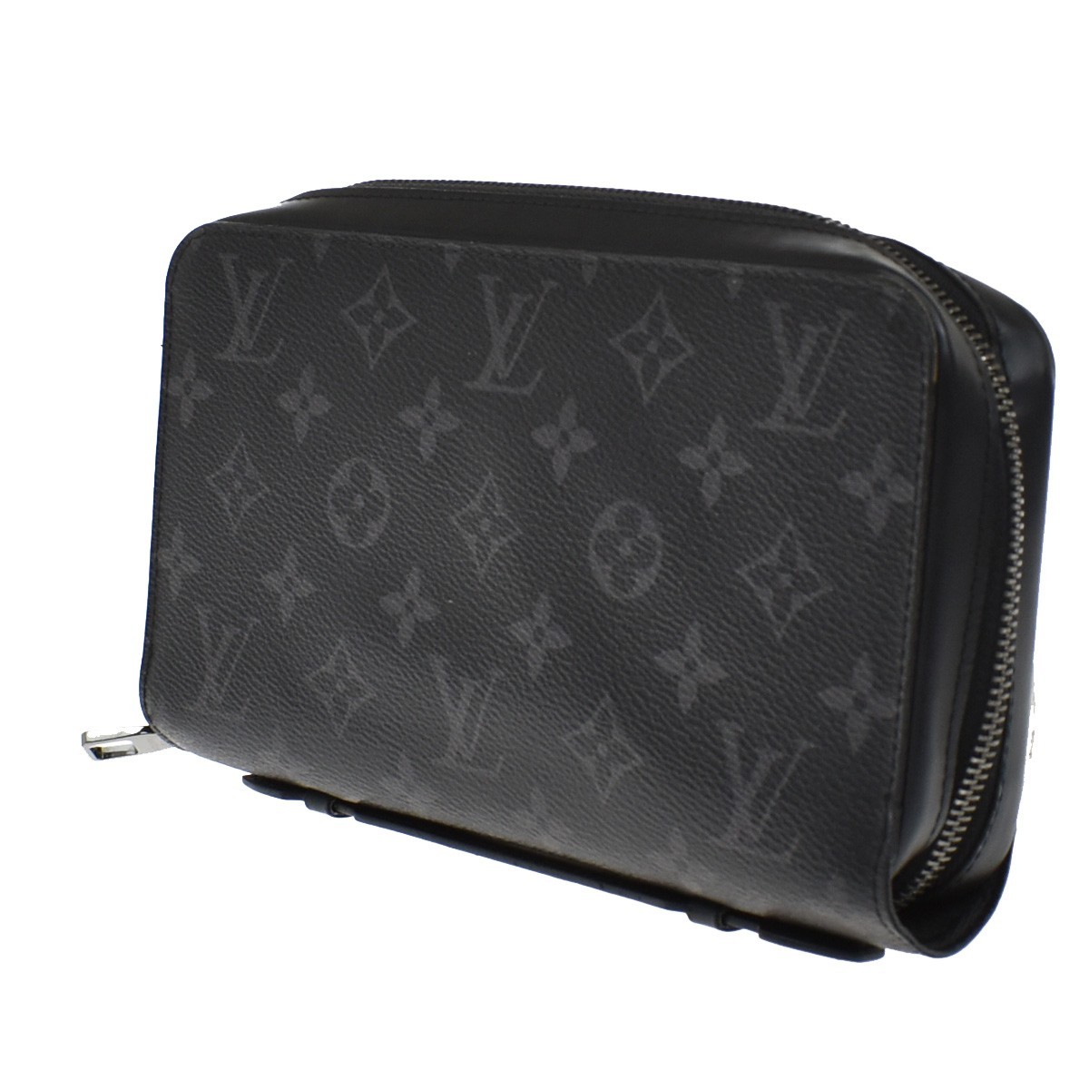 Louis Vuitton Louis Vuitton Zippy XL Monogram Eclipse Leather Zwart