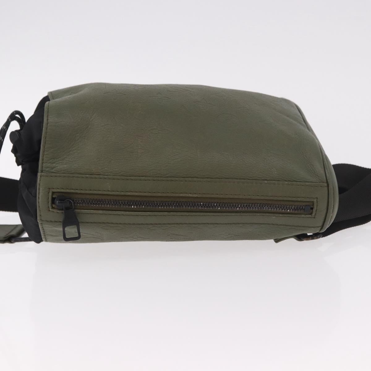 Louis Vuitton Chalk Sling Monogram Shadow Leather Groen