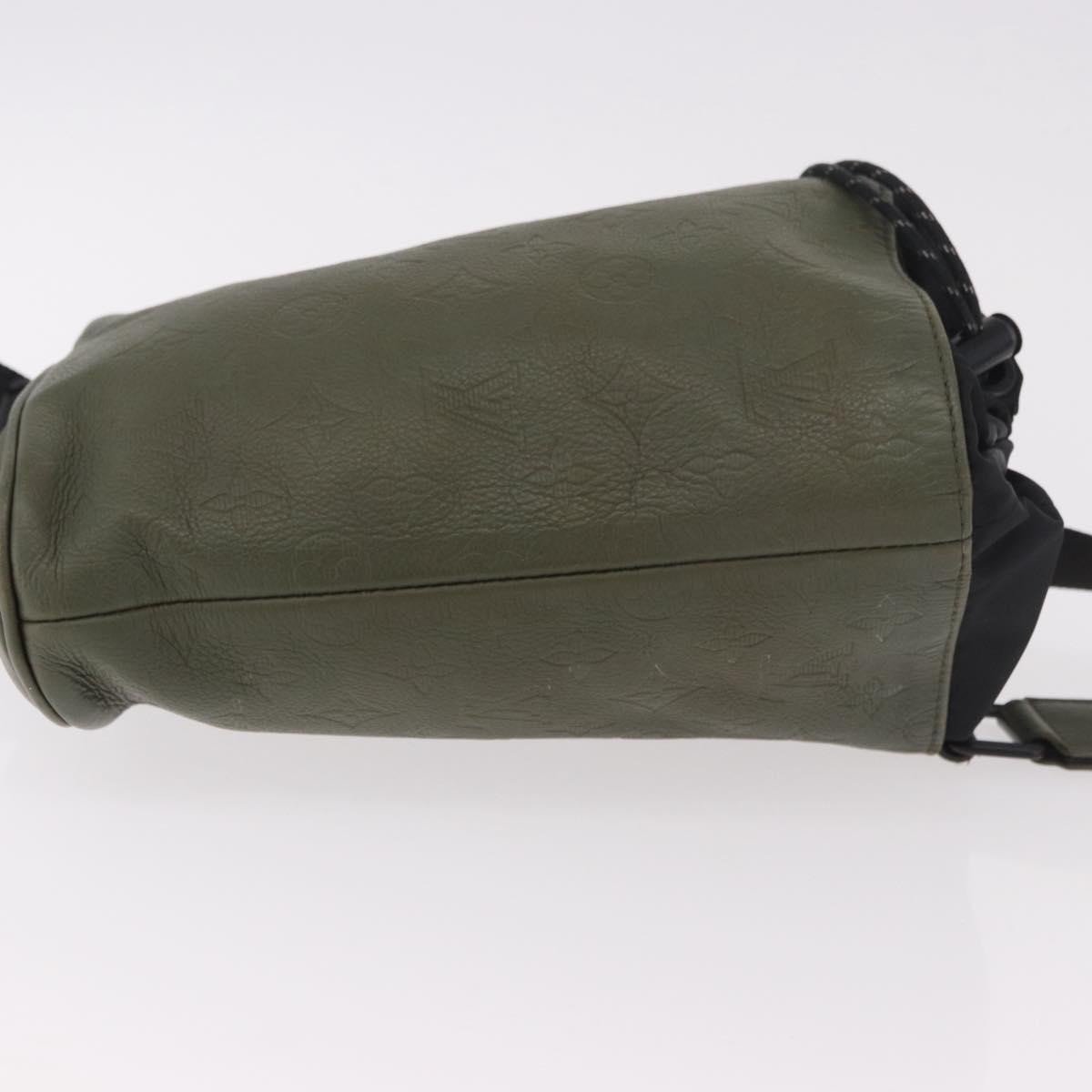 Louis Vuitton Chalk Sling Monogram Shadow Leather Groen