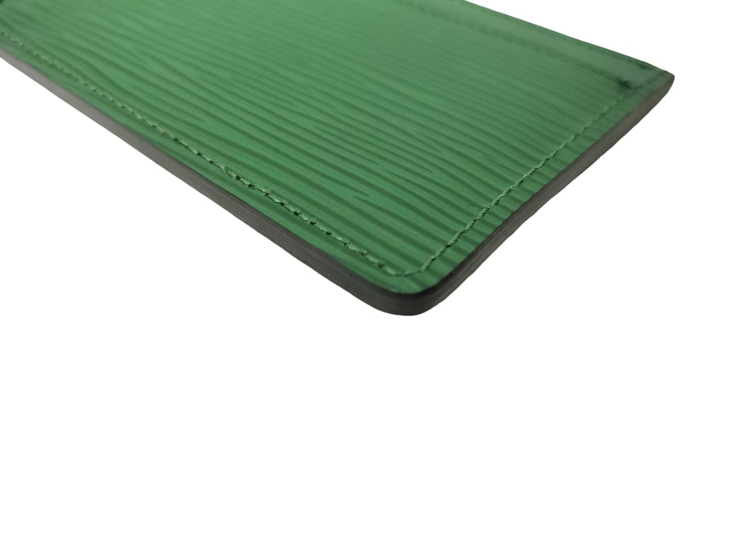 Louis Vuitton Louis Vuitton Card holder Epi Epi leather mini Groen